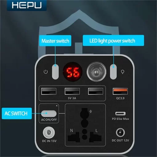 پاور استیشن 180 وات هپو مدل HEPU HP-D001 - تصویر 2